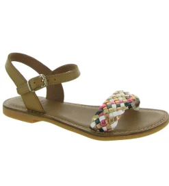 sandales et nu pieds - - junior fille - Cuir - Marron - Adolie