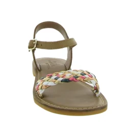 sandales et nu pieds - - junior fille - Cuir - Marron - Adolie