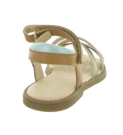 sandales et nu pieds - - junior fille - Cuir - Bleu - Geox