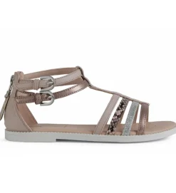sandales et nu pieds - - junior fille - Cuir - Rose - Geox