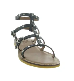 sandales et nu pieds - - junior fille - Cuir - Noir - Adolie