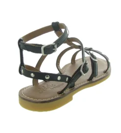 sandales et nu pieds - - junior fille - Cuir - Noir - Adolie