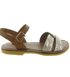 sandales et nu pieds - - junior fille - Cuir - Marron - Adolie