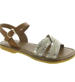 sandales et nu pieds - - junior fille - Cuir - Marron - Adolie