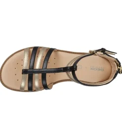 sandales et nu pieds - - junior fille - Cuir - Noir - Geox