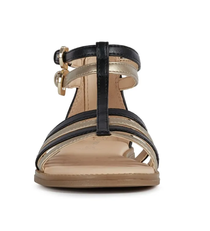 sandales et nu pieds - - junior fille - Cuir - Noir - Geox