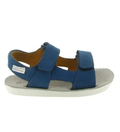 sandales et nu pieds - - junior garcon - Nubuck - Bleu - Shoo pom