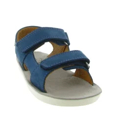 sandales et nu pieds - - junior garcon - Nubuck - Bleu - Shoo pom