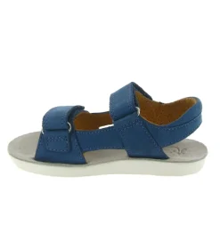 sandales et nu pieds - - junior garcon - Nubuck - Bleu - Shoo pom
