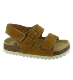 sandales et nu pieds - - junior garcon - Nubuck - Camel - Shoo pom