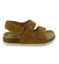 sandales et nu pieds - - junior garcon - Nubuck - Camel - Shoo pom