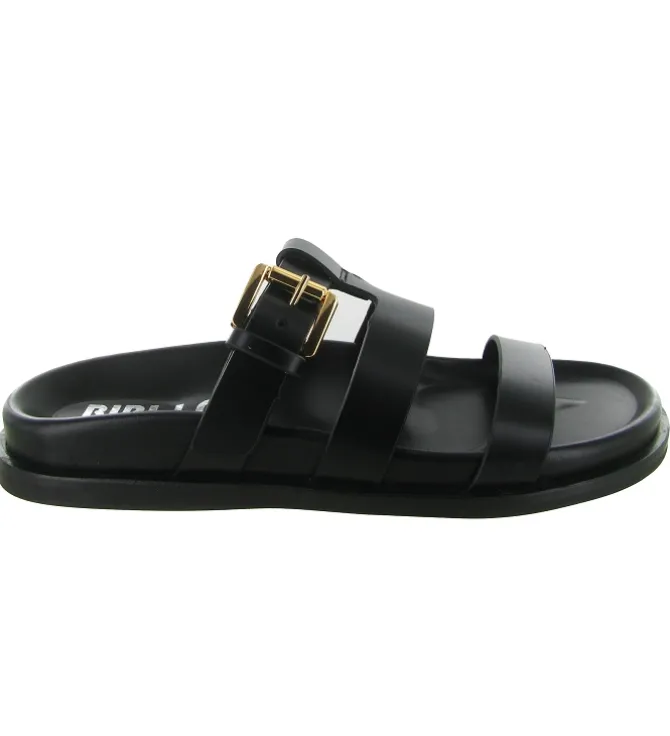 sandales et nu pieds - Mule Sabot - femme - Cuir - Noir - Bibi lou