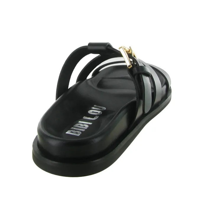sandales et nu pieds - Mule Sabot - femme - Cuir - Noir - Bibi lou