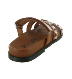 sandales et nu pieds - Mule Sabot - femme - Cuir - Marron - Bibi lou