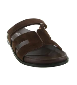 sandales et nu pieds - Mule Sabot - femme - Nubuck - Marron - Bibi lou
