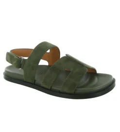 sandales et nu pieds - Mule Sabot - femme - Nubuck - Kaki - Bibi lou