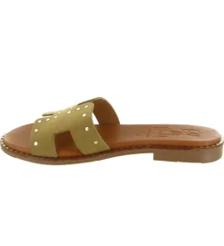 sandales et nu pieds - Mule Sabot - femme - Nubuck - Beige - Oh my sandals