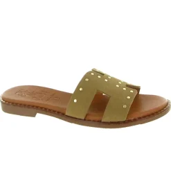 sandales et nu pieds - Mule Sabot - femme - Nubuck - Beige - Oh my sandals