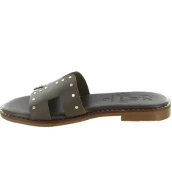 sandales et nu pieds - Mule Sabot - femme - Nubuck - Marron - Oh my sandals