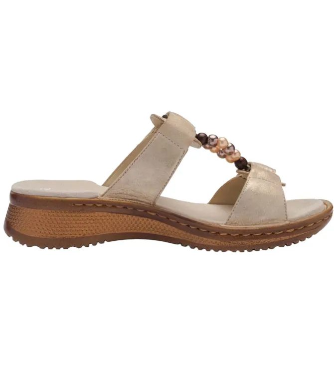 sandales et nu pieds - Mule Sabot - femme - Cuir - Beige - Ara
