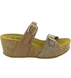 sandales et nu pieds - Mule Sabot - femme - Cuir - Beige - Armando
