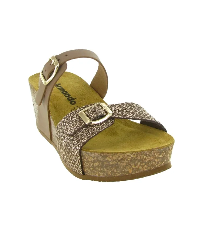 sandales et nu pieds - Mule Sabot - femme - Cuir - Beige - Armando