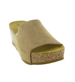 sandales et nu pieds - Mule Sabot - femme - Cuir - Camel - Armando