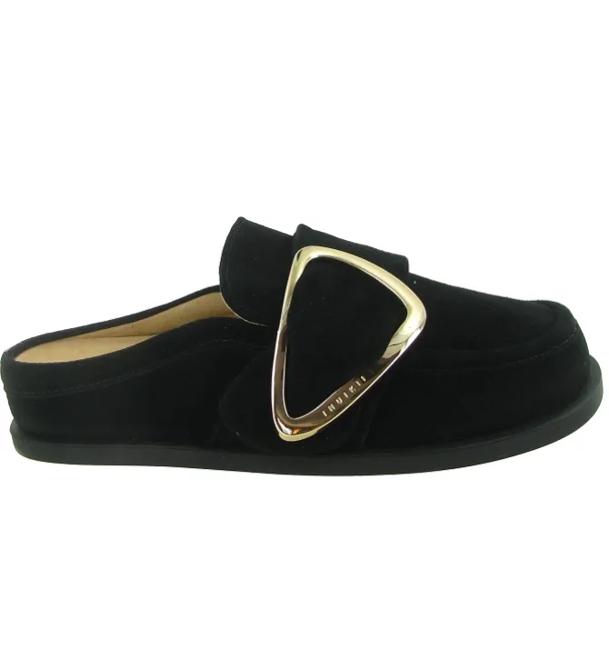sandales et nu pieds - Mule Sabot - femme - Nubuck - Noir - Inuikii