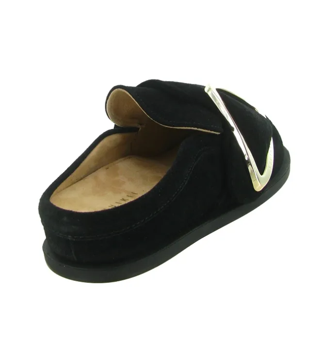 sandales et nu pieds - Mule Sabot - femme - Nubuck - Noir - Inuikii