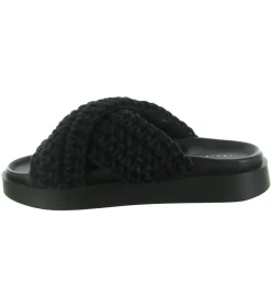sandales et nu pieds - Mule Sabot - femme - Coton - Noir - Inuikii