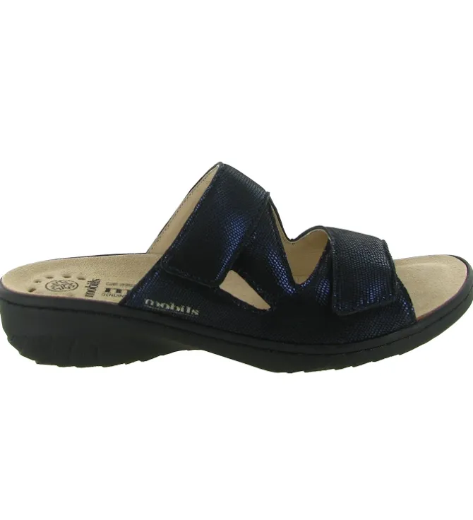 sandales et nu pieds - Mule Sabot - femme - Cuir - Bleu - Mephisto