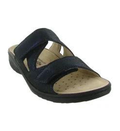 sandales et nu pieds - Mule Sabot - femme - Cuir - Bleu - Mephisto