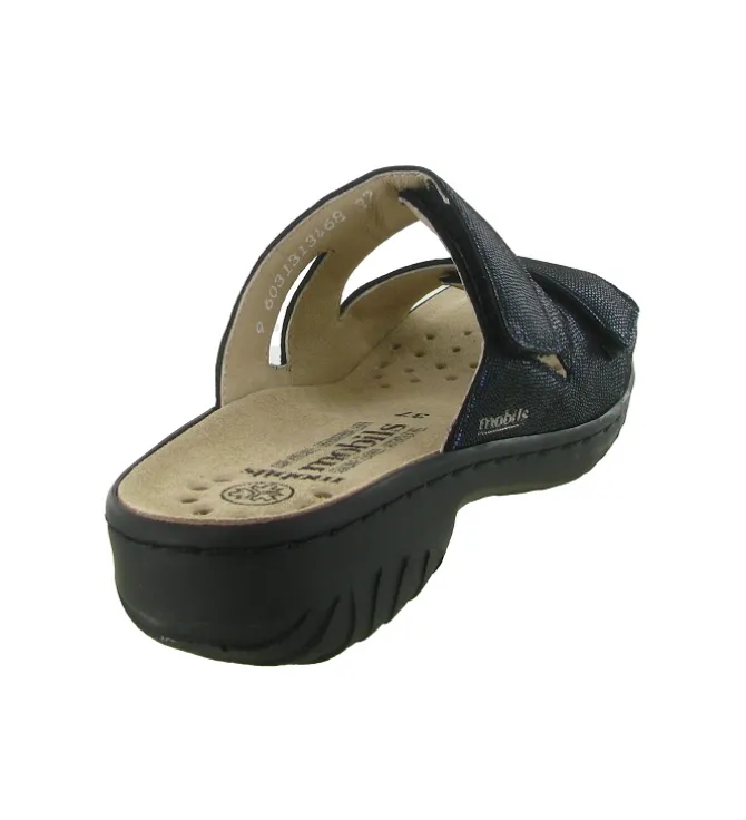 sandales et nu pieds - Mule Sabot - femme - Cuir - Bleu - Mephisto