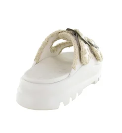 sandales et nu pieds - Mule Sabot - femme - Caoutchouc - Beige - Mou