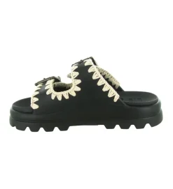 sandales et nu pieds - Mule Sabot - femme - Caoutchouc - Noir - Mou