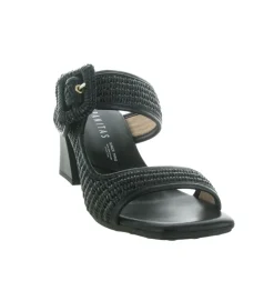 sandales et nu pieds - Mule Sabot - femme - Cuir - Noir - Hispanitas