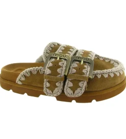 sandales et nu pieds - Mule Sabot - femme - Nubuck - Chestnut - Mou