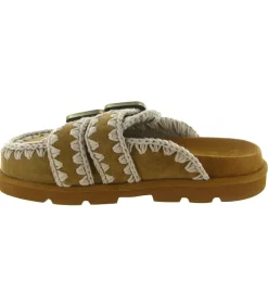 sandales et nu pieds - Mule Sabot - femme - Nubuck - Chestnut - Mou