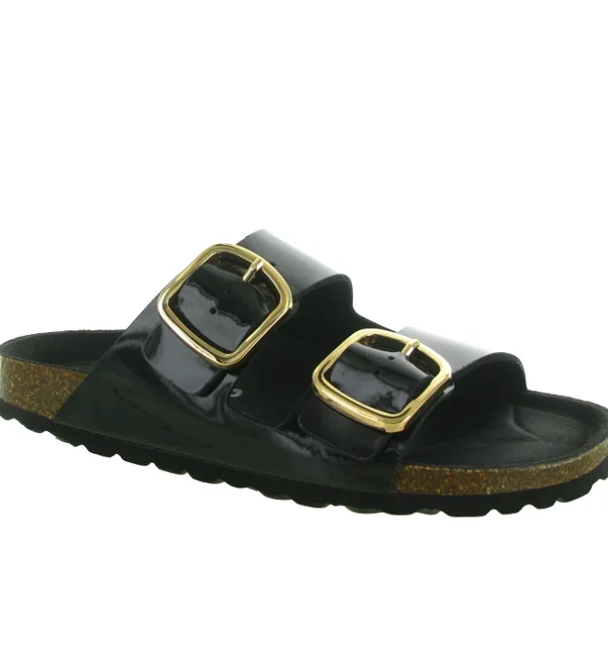 sandales et nu pieds - Mule Sabot - femme - Cuir - Noir - Armando