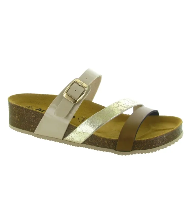 sandales et nu pieds - Mule Sabot - femme - Cuir - Bronze - Armando