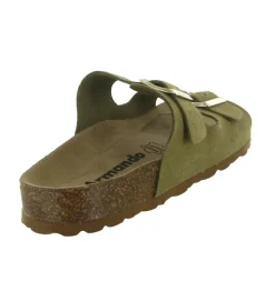 sandales et nu pieds - Mule Sabot - femme - Nubuck - Kaki - Armando