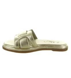 sandales et nu pieds - Mule Sabot - femme - Cuir - Or - Atelier tropezien