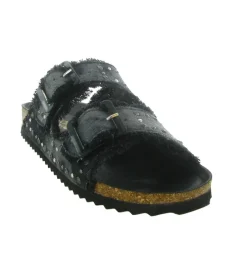 sandales et nu pieds - Mule Sabot - femme - Jeans - Noir - Colors of california