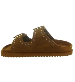 sandales et nu pieds - Mule Sabot - femme - Nubuck - Chestnut - Colors of california
