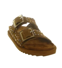 sandales et nu pieds - Mule Sabot - femme - Nubuck - Chestnut - Colors of california