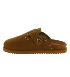 sandales et nu pieds - Mule Sabot - femme - Nubuck - Chestnut - Colors of california