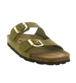 sandales et nu pieds - Mule Sabot - femme - Nubuck - Kaki - Armando