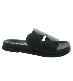 sandales et nu pieds - Mule Sabot - femme - Cuir - Noir - Bibi lou