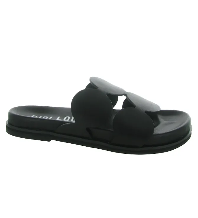 sandales et nu pieds - Mule Sabot - femme - Cuir - Noir - Bibi lou