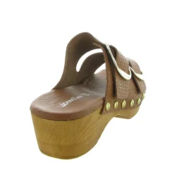 sandales et nu pieds - Mule Sabot - femme - Cuir - Marron - Xapatan